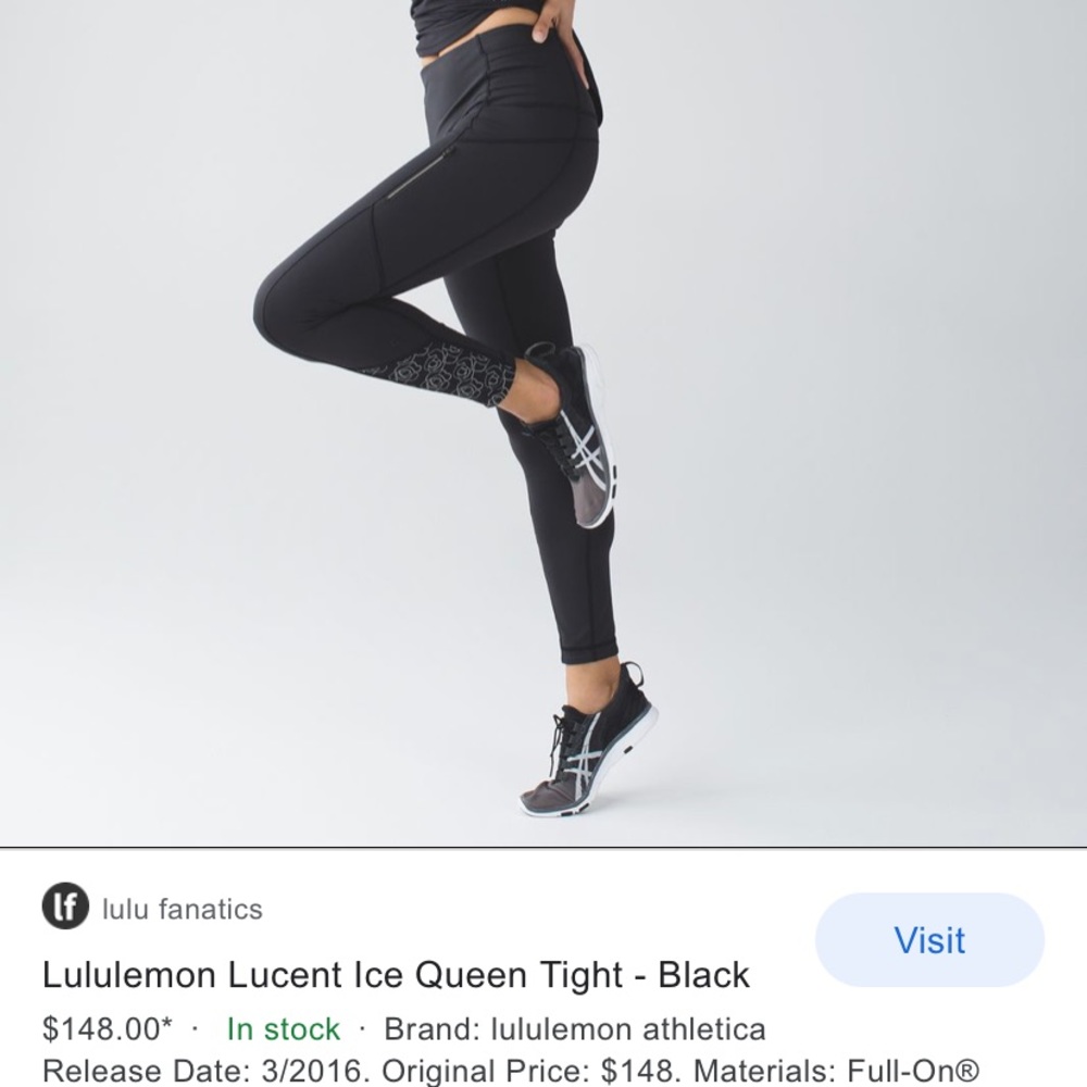 Lululemon lucent ice queen tights